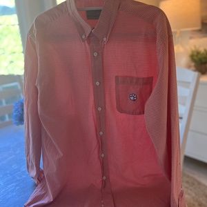 Mens Lg Clemson button down shirt w/ embroidered tiger paw